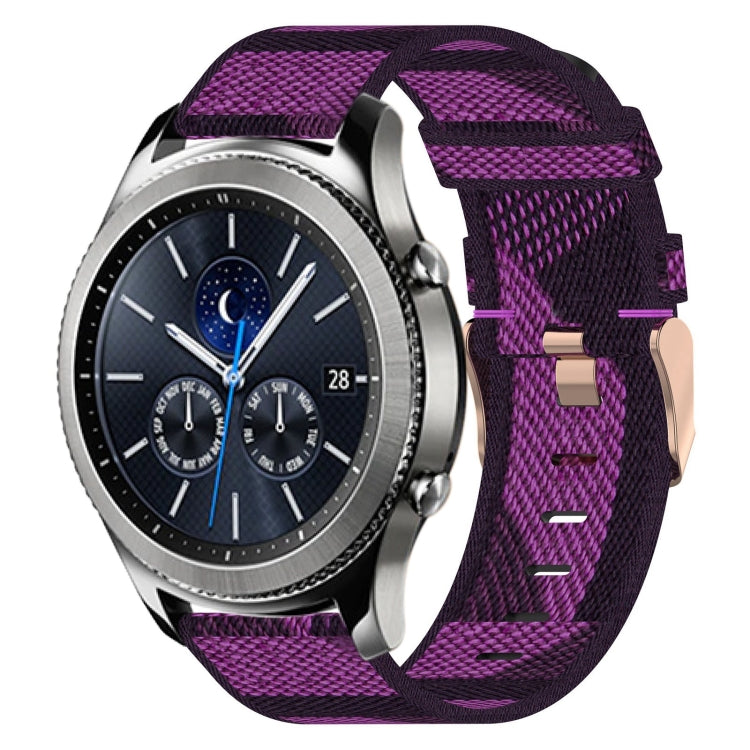 Bracelet de montre tissé en nylon de 22 mm, For Samsung Galaxy Watch3 45mm, For Samsung Galaxy Watch 46mm, For Samsung Gear S3 Classic, For Samsung Gear S3 Frontier