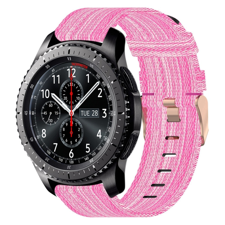 Bracelet de montre tissé en nylon de 22 mm, For Samsung Galaxy Watch3 45mm, For Samsung Galaxy Watch 46mm, For Samsung Gear S3 Classic, For Samsung Gear S3 Frontier