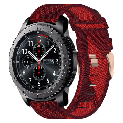 Bracelet de montre tissé en nylon de 22 mm, For Samsung Galaxy Watch3 45mm, For Samsung Galaxy Watch 46mm, For Samsung Gear S3 Classic, For Samsung Gear S3 Frontier