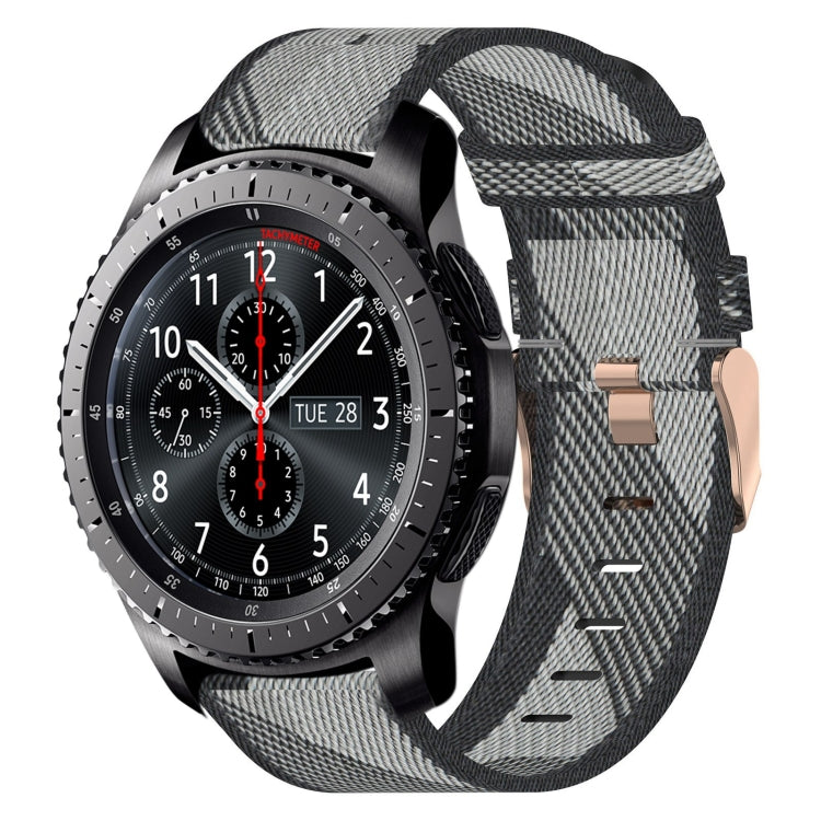 Bracelet de montre tissé en nylon de 22 mm, For Samsung Galaxy Watch3 45mm, For Samsung Galaxy Watch 46mm, For Samsung Gear S3 Classic, For Samsung Gear S3 Frontier