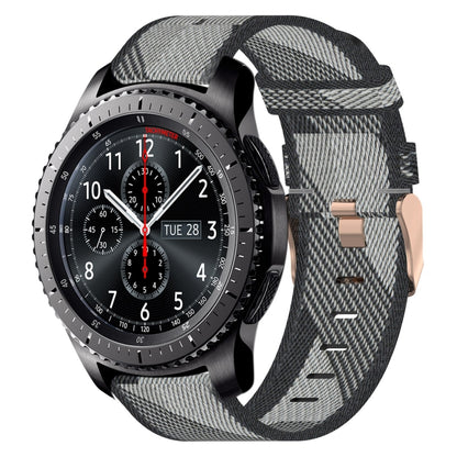 Bracelet de montre tissé en nylon de 22 mm, For Samsung Galaxy Watch3 45mm, For Samsung Galaxy Watch 46mm, For Samsung Gear S3 Classic, For Samsung Gear S3 Frontier