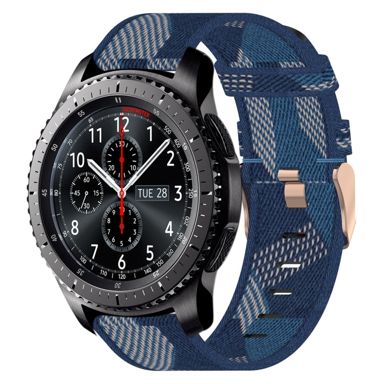 Bracelet de montre tissé en nylon de 22 mm, For Samsung Galaxy Watch3 45mm, For Samsung Galaxy Watch 46mm, For Samsung Gear S3 Classic, For Samsung Gear S3 Frontier