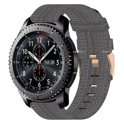 Bracelet de montre tissé en nylon de 22 mm, For Samsung Galaxy Watch3 45mm, For Samsung Galaxy Watch 46mm, For Samsung Gear S3 Classic, For Samsung Gear S3 Frontier