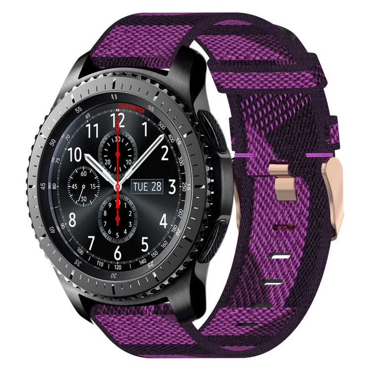 Bracelet de montre tissé en nylon de 22 mm, For Samsung Galaxy Watch3 45mm, For Samsung Galaxy Watch 46mm, For Samsung Gear S3 Classic, For Samsung Gear S3 Frontier
