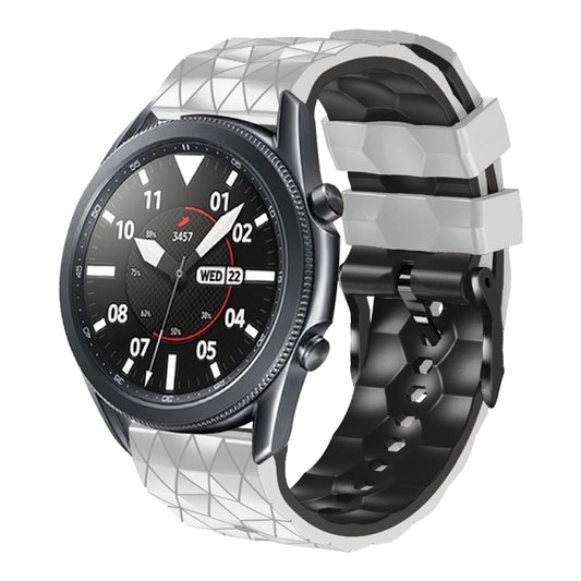 Bracelet en silicone bicolore motif football 22 mm, For Xiaomi Haylou GST LS09B, For Xiaomi Haylou RT LS05S