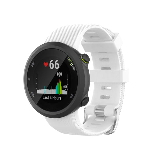 Pour Garmin Forerunner 45 / Forerunner 45 S Bracelet de montre en silicone de couleur unie en sergé universel, Blanc, Orange, Noir, Teal, Rose, Gris, Claret, Bleu, Violet