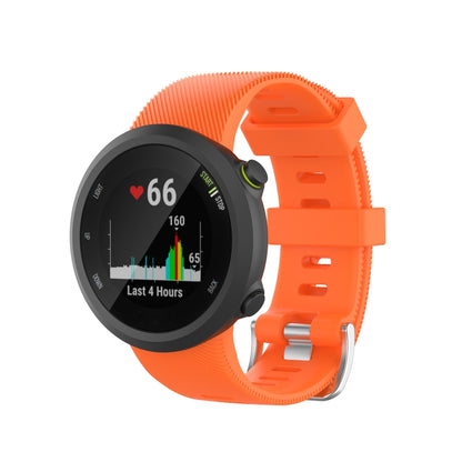 Pour Garmin Forerunner 45 / Forerunner 45 S Bracelet de montre en silicone de couleur unie en sergé universel, Blanc, Orange, Noir, Teal, Rose, Gris, Claret, Bleu, Violet