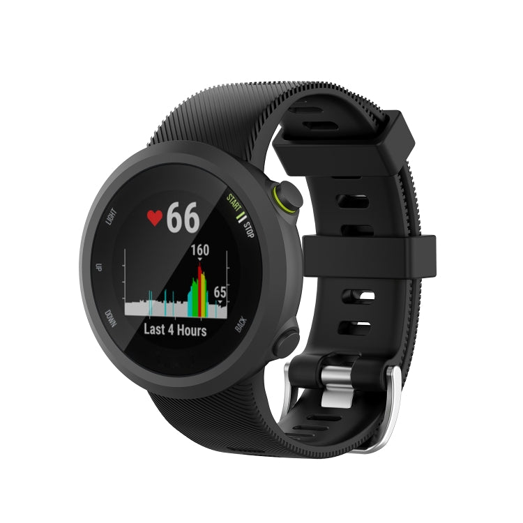 Pour Garmin Forerunner 45 / Forerunner 45 S Bracelet de montre en silicone de couleur unie en sergé universel, Blanc, Orange, Noir, Teal, Rose, Gris, Claret, Bleu, Violet