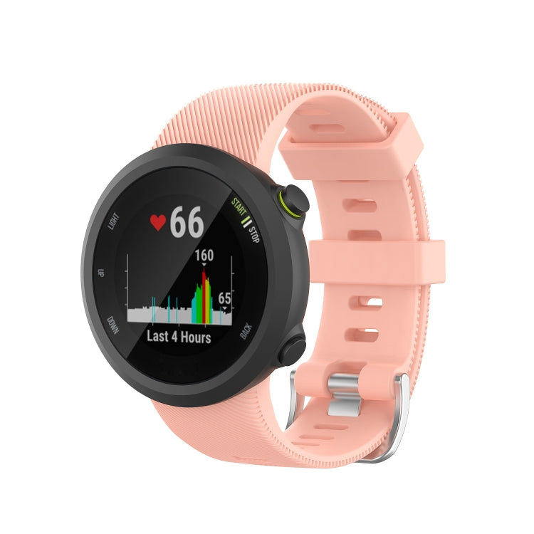 Pour Garmin Forerunner 45 / Forerunner 45 S Bracelet de montre en silicone de couleur unie en sergé universel, Blanc, Orange, Noir, Teal, Rose, Gris, Claret, Bleu, Violet