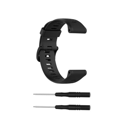 Pour Garmin Forerunner945 / fenix5 Plus / Approach S60 Bracelet de montre en silicone monochrome, Noir, Blanc, Orange, Rose, Rouge, Pers, Gris, Bleu, Lime, Violet, midnight blue