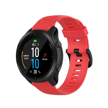 Pour Garmin Forerunner945 / fenix5 Plus / Approach S60 Bracelet de montre en silicone monochrome, Noir, Blanc, Orange, Rose, Rouge, Pers, Gris, Bleu, Lime, Violet, midnight blue