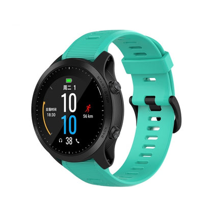Pour Garmin Forerunner945 / fenix5 Plus / Approach S60 Bracelet de montre en silicone monochrome, Noir, Blanc, Orange, Rose, Rouge, Pers, Gris, Bleu, Lime, Violet, midnight blue