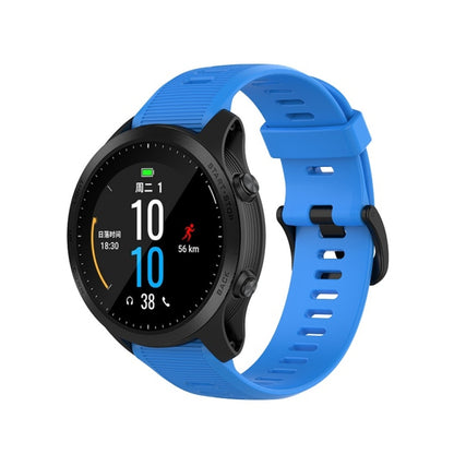 Pour Garmin Forerunner945 / fenix5 Plus / Approach S60 Bracelet de montre en silicone monochrome, Noir, Blanc, Orange, Rose, Rouge, Pers, Gris, Bleu, Lime, Violet, midnight blue