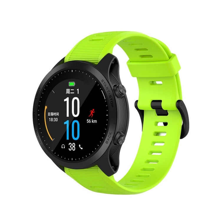 Pour Garmin Forerunner945 / fenix5 Plus / Approach S60 Bracelet de montre en silicone monochrome, Noir, Blanc, Orange, Rose, Rouge, Pers, Gris, Bleu, Lime, Violet, midnight blue
