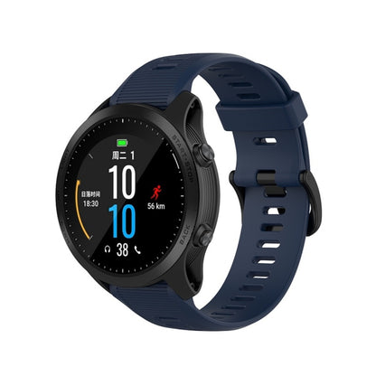 Pour Garmin Forerunner945 / fenix5 Plus / Approach S60 Bracelet de montre en silicone monochrome, Noir, Blanc, Orange, Rose, Rouge, Pers, Gris, Bleu, Lime, Violet, midnight blue
