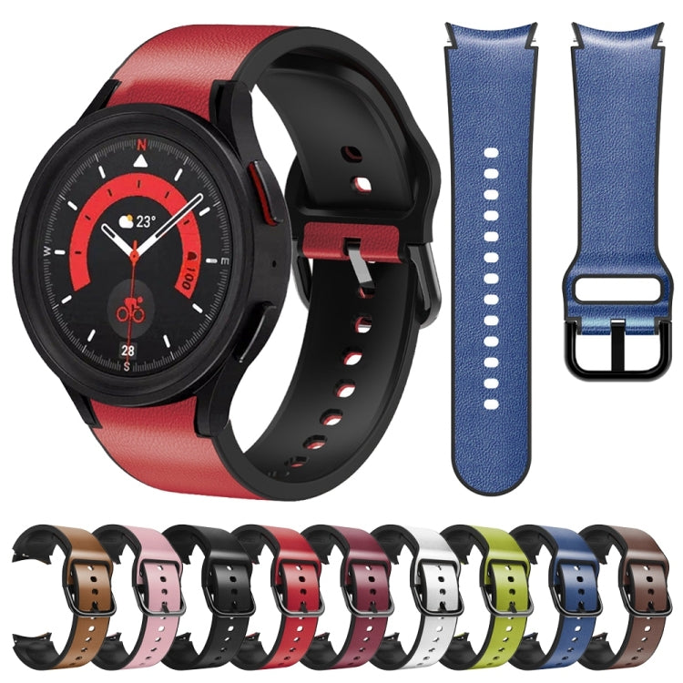 Bracelet de montre en cuir adhésif en silicone 20 mm, For Samsung Galaxy Watch 5 40mm, For Samsung Galaxy Watch 5 44mm, For Samsung Galaxy Watch 5 Pro 45mm, For Samsung Galaxy Watch 4 40mm, For Samsung Galaxy Watch 4 44mm                               ...