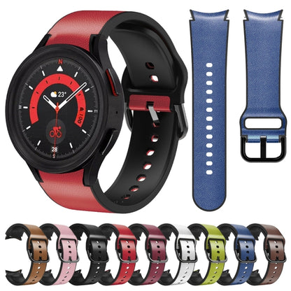 Bracelet de montre en cuir adhésif en silicone 20 mm, For Samsung Galaxy Watch 5 40mm, For Samsung Galaxy Watch 5 44mm, For Samsung Galaxy Watch 5 Pro 45mm, For Samsung Galaxy Watch 4 40mm, For Samsung Galaxy Watch 4 44mm                               ...
