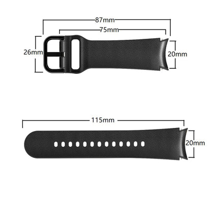 Bracelet de montre en cuir adhésif en silicone 20 mm, For Samsung Galaxy Watch 5 40mm, For Samsung Galaxy Watch 5 44mm, For Samsung Galaxy Watch 5 Pro 45mm, For Samsung Galaxy Watch 4 40mm, For Samsung Galaxy Watch 4 44mm                               ...