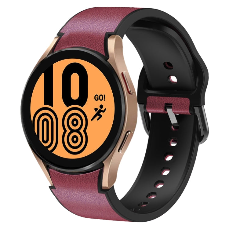 Bracelet de montre en cuir adhésif en silicone 20 mm, For Samsung Galaxy Watch 5 40mm, For Samsung Galaxy Watch 5 44mm, For Samsung Galaxy Watch 5 Pro 45mm, For Samsung Galaxy Watch 4 40mm, For Samsung Galaxy Watch 4 44mm                               ...