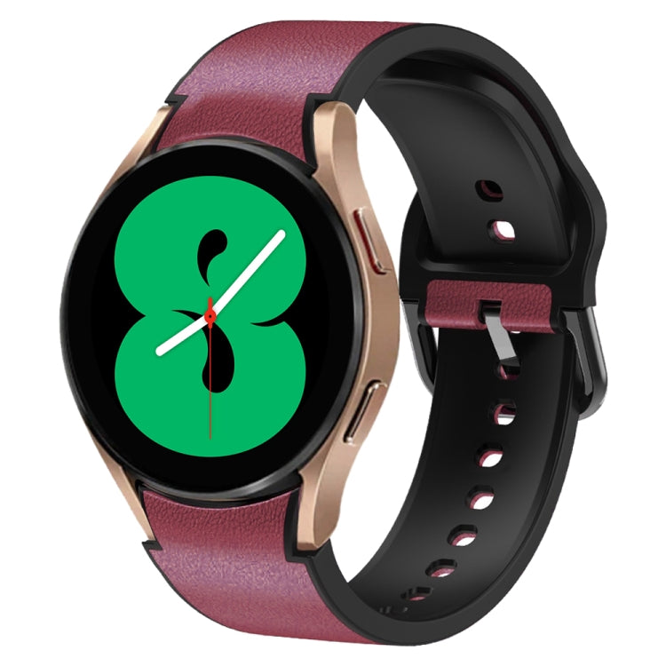 Bracelet de montre en cuir adhésif en silicone 20 mm, For Samsung Galaxy Watch 5 40mm, For Samsung Galaxy Watch 5 44mm, For Samsung Galaxy Watch 5 Pro 45mm, For Samsung Galaxy Watch 4 40mm, For Samsung Galaxy Watch 4 44mm                               ...