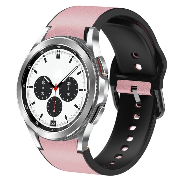 Bracelet de montre en cuir adhésif en silicone 20 mm, For Samsung Galaxy Watch 4 Classic 42mm, For Samsung Galaxy Watch Active 2