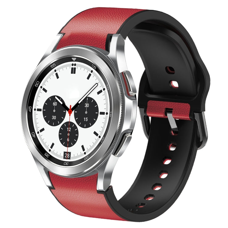 Bracelet de montre en cuir adhésif en silicone 20 mm, For Samsung Galaxy Watch 4 Classic 42mm, For Samsung Galaxy Watch Active 2
