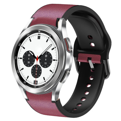 Bracelet de montre en cuir adhésif en silicone 20 mm, For Samsung Galaxy Watch 4 Classic 42mm, For Samsung Galaxy Watch Active 2