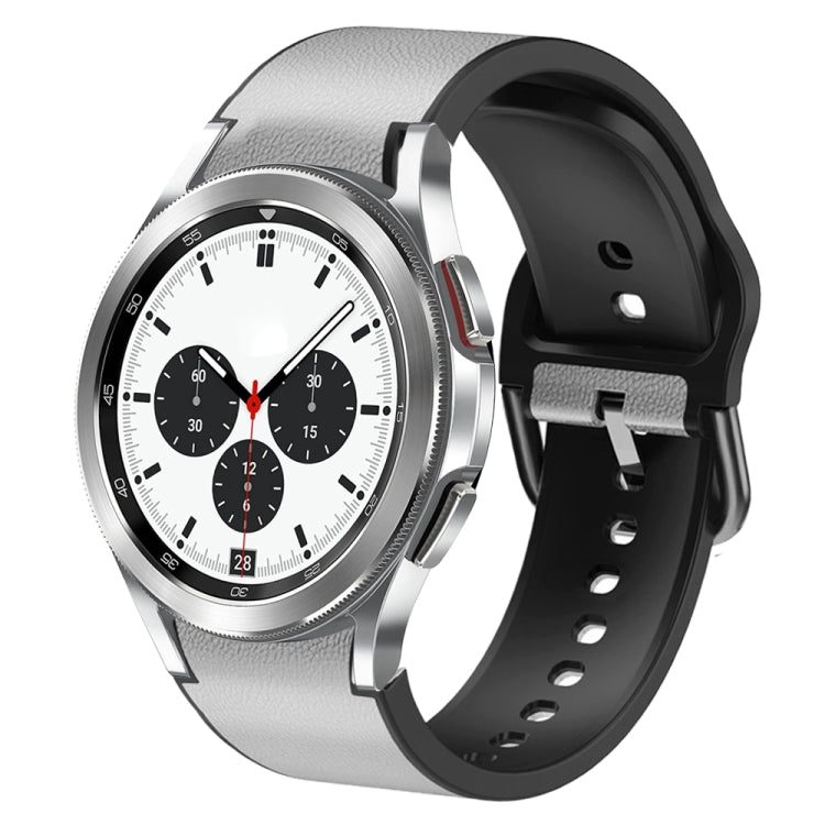 Bracelet de montre en cuir adhésif en silicone 20 mm, For Samsung Galaxy Watch 4 Classic 42mm, For Samsung Galaxy Watch Active 2