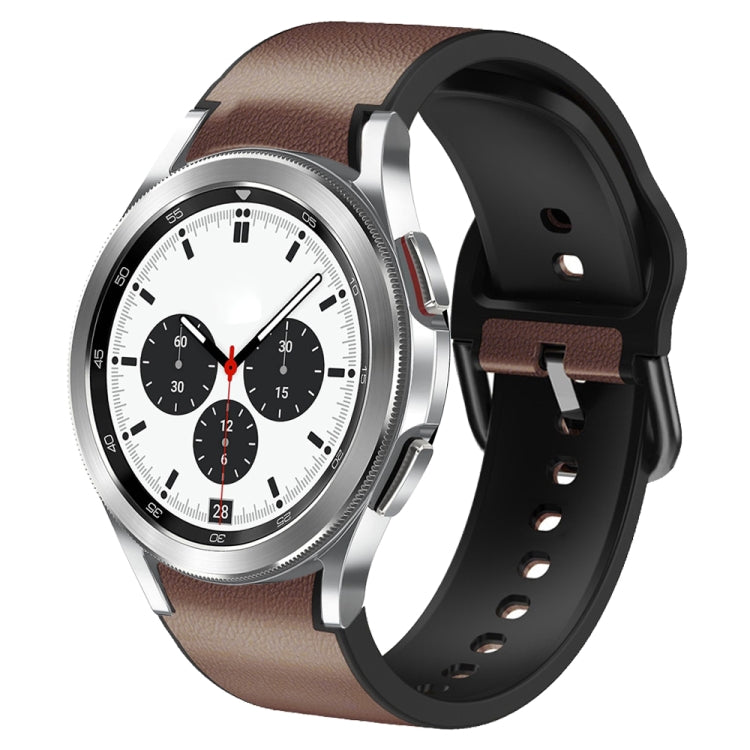 Bracelet de montre en cuir adhésif en silicone 20 mm, For Samsung Galaxy Watch 4 Classic 42mm, For Samsung Galaxy Watch Active 2