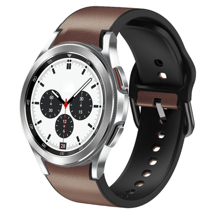 Bracelet de montre en cuir adhésif en silicone 20 mm, For Samsung Galaxy Watch 4 Classic 42mm, For Samsung Galaxy Watch Active 2