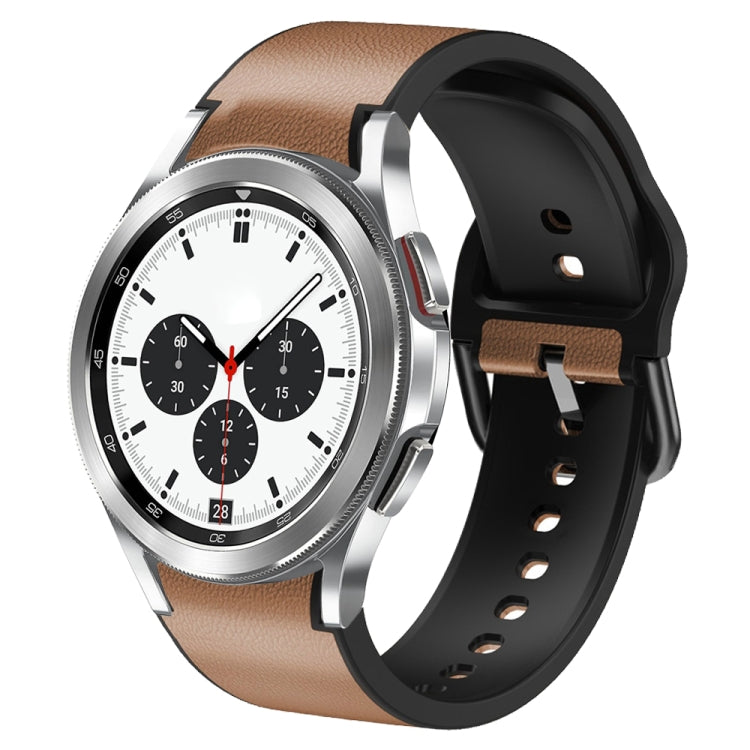 Bracelet de montre en cuir adhésif en silicone 20 mm, For Samsung Galaxy Watch 4 Classic 42mm, For Samsung Galaxy Watch Active 2