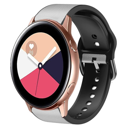 Bracelet de montre en cuir adhésif en silicone 20 mm, For Samsung Galaxy Watch 4 Classic 42mm, For Samsung Galaxy Watch Active 2