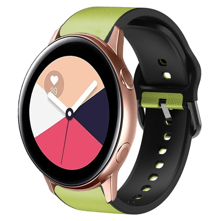 Bracelet de montre en cuir adhésif en silicone 20 mm, For Samsung Galaxy Watch 4 Classic 42mm, For Samsung Galaxy Watch Active 2