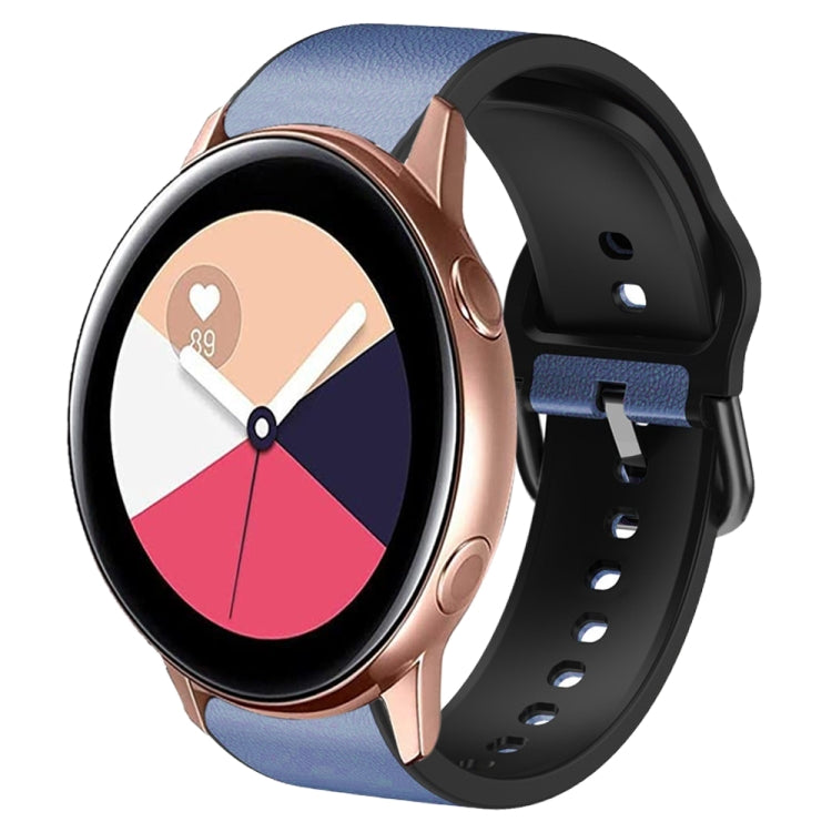 Bracelet de montre en cuir adhésif en silicone 20 mm, For Samsung Galaxy Watch 4 Classic 42mm, For Samsung Galaxy Watch Active 2
