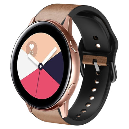 Bracelet de montre en cuir adhésif en silicone 20 mm, For Samsung Galaxy Watch 4 Classic 42mm, For Samsung Galaxy Watch Active 2