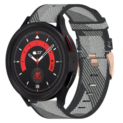Bracelet de montre tissé en nylon de 20 mm, For Samsung Galaxy Watch5 40mm, For Samsung Galaxy Watch5 44mm, For Samsung Galaxy Watch5 Pro 45mm, For Samsung Galaxy Watch4 40mm, For Samsung Galaxy Watch4 44mm, For Samsung Galaxy Watch4 Classic 46mm      ...