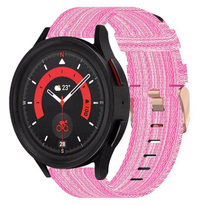 Bracelet de montre tissé en nylon de 20 mm, For Samsung Galaxy Watch5 40mm, For Samsung Galaxy Watch5 44mm, For Samsung Galaxy Watch5 Pro 45mm, For Samsung Galaxy Watch4 40mm, For Samsung Galaxy Watch4 44mm, For Samsung Galaxy Watch4 Classic 46mm      ...
