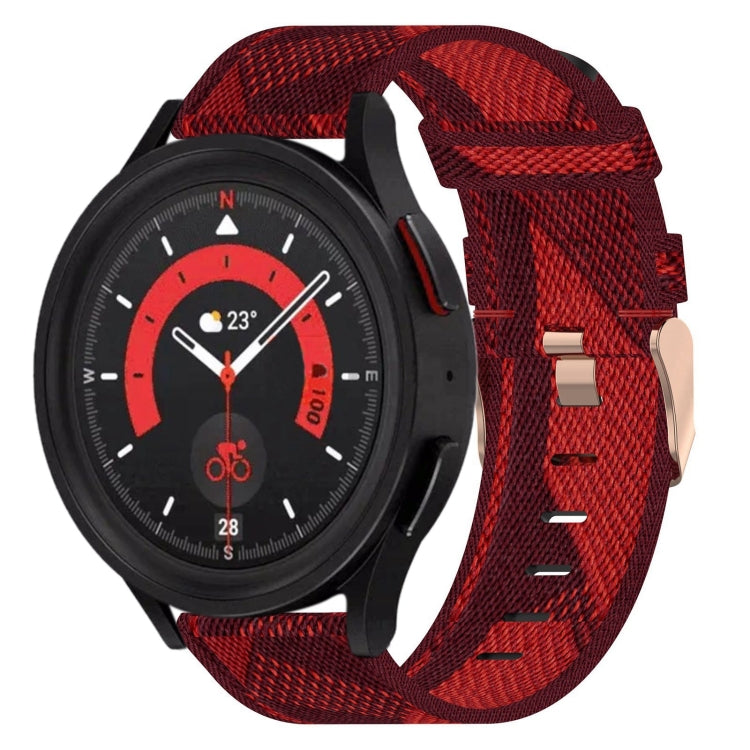 Bracelet de montre tissé en nylon de 20 mm, For Samsung Galaxy Watch5 40mm, For Samsung Galaxy Watch5 44mm, For Samsung Galaxy Watch5 Pro 45mm, For Samsung Galaxy Watch4 40mm, For Samsung Galaxy Watch4 44mm, For Samsung Galaxy Watch4 Classic 46mm      ...