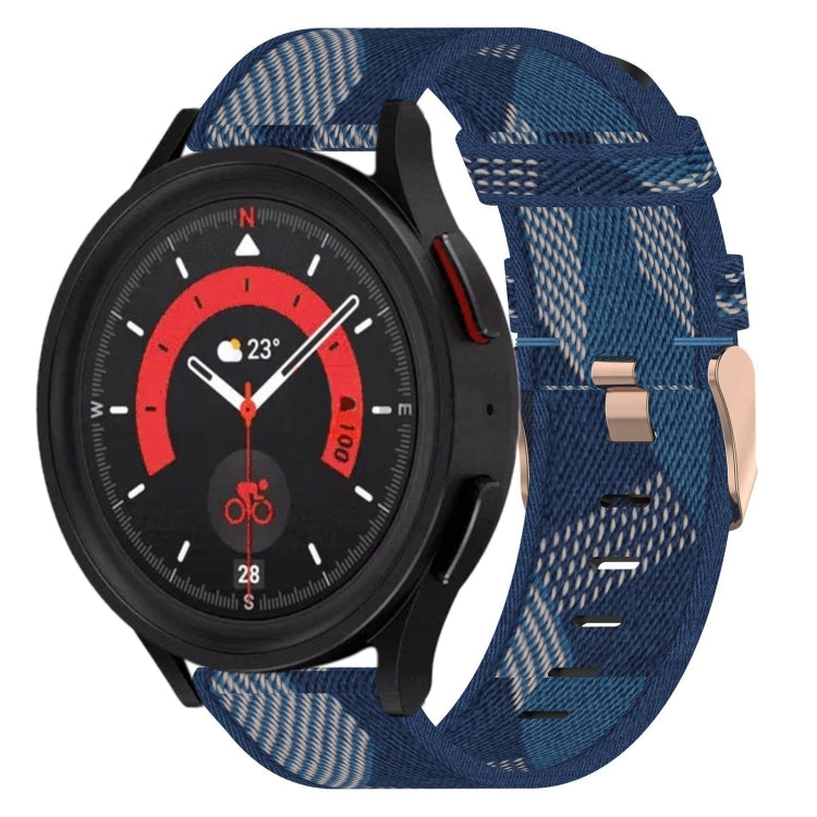 Bracelet de montre tissé en nylon de 20 mm, For Samsung Galaxy Watch5 40mm, For Samsung Galaxy Watch5 44mm, For Samsung Galaxy Watch5 Pro 45mm, For Samsung Galaxy Watch4 40mm, For Samsung Galaxy Watch4 44mm, For Samsung Galaxy Watch4 Classic 46mm      ...
