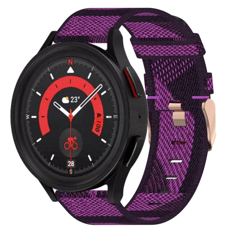 Bracelet de montre tissé en nylon de 20 mm, For Samsung Galaxy Watch5 40mm, For Samsung Galaxy Watch5 44mm, For Samsung Galaxy Watch5 Pro 45mm, For Samsung Galaxy Watch4 40mm, For Samsung Galaxy Watch4 44mm, For Samsung Galaxy Watch4 Classic 46mm      ...