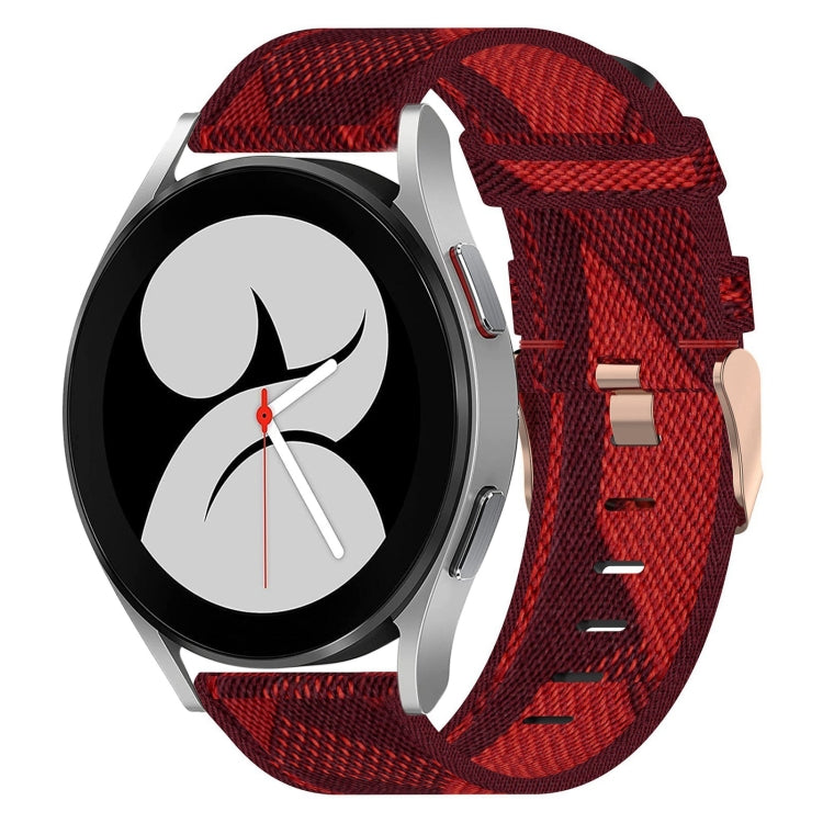 Bracelet de montre tissé en nylon de 20 mm, For Samsung Galaxy Watch5 40mm, For Samsung Galaxy Watch5 44mm, For Samsung Galaxy Watch5 Pro 45mm, For Samsung Galaxy Watch4 40mm, For Samsung Galaxy Watch4 44mm, For Samsung Galaxy Watch4 Classic 46mm      ...