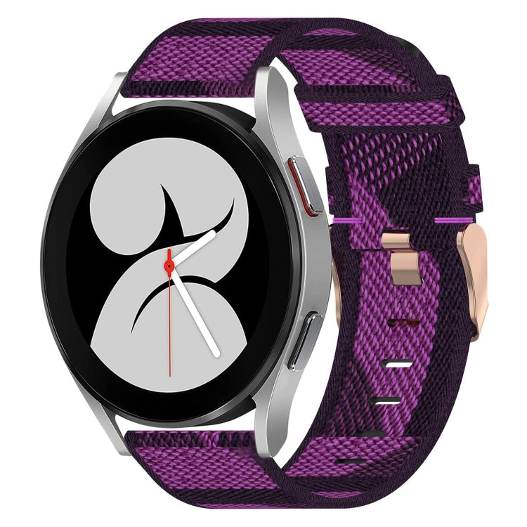 Bracelet de montre tissé en nylon de 20 mm, For Samsung Galaxy Watch5 40mm, For Samsung Galaxy Watch5 44mm, For Samsung Galaxy Watch5 Pro 45mm, For Samsung Galaxy Watch4 40mm, For Samsung Galaxy Watch4 44mm, For Samsung Galaxy Watch4 Classic 46mm      ...