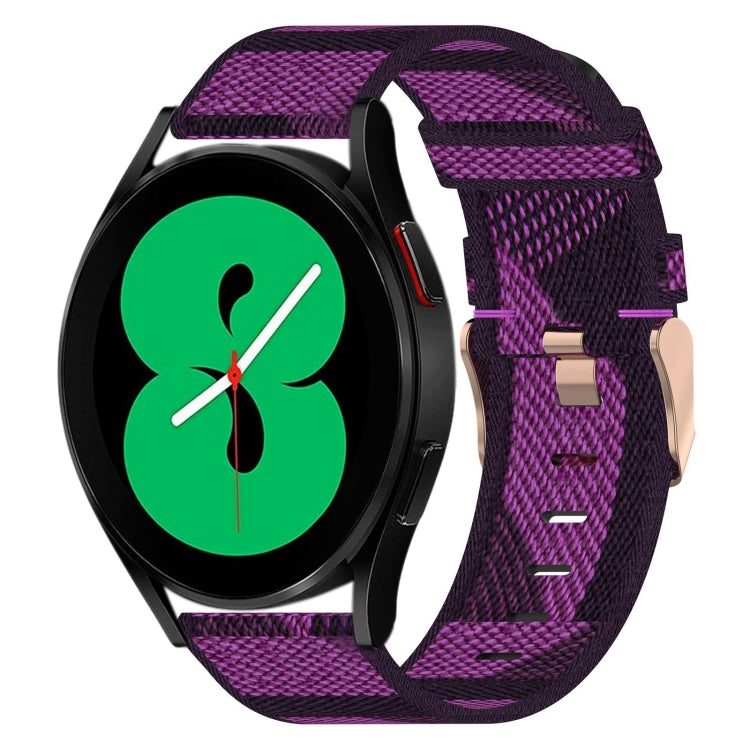 Bracelet de montre tissé en nylon de 20 mm, For Samsung Galaxy Watch5 40mm, For Samsung Galaxy Watch5 44mm, For Samsung Galaxy Watch5 Pro 45mm, For Samsung Galaxy Watch4 40mm, For Samsung Galaxy Watch4 44mm, For Samsung Galaxy Watch4 Classic 46mm      ...