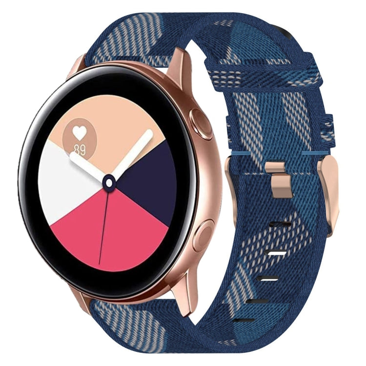 Bracelet de montre tissé en nylon de 20 mm, For Samsung Galaxy Watch Active 2