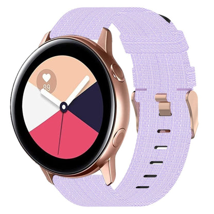 Bracelet de montre tissé en nylon de 20 mm, For Samsung Galaxy Watch Active 2