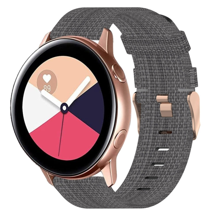 Bracelet de montre tissé en nylon de 20 mm, For Samsung Galaxy Watch Active 2