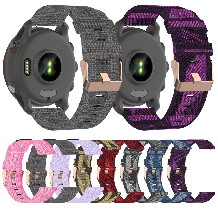Bracelet de montre tissé en nylon de 20 mm, For Samsung Galaxy Watch Active 2