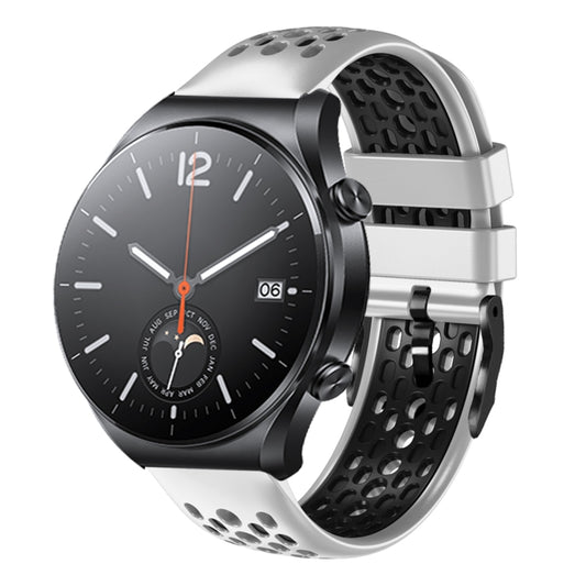 Bracelet de montre en silicone respirant bicolore de 22 mm, For Xiaomi MI Watch S1, For Xiaomi MI Watch Color 2, For Xiaomi MI Watch Sport, For Xiaomi MI Watch Color, For  Xiaomi Haylou RT2 LS10, For Xiaomi Haylou RS4 LS12