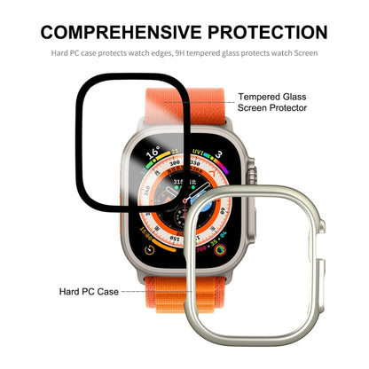 Pour Apple Watch Ultra 49mm ENKAY Boîtier PC 2 en 1 + Film en verre trempé 9H à couverture complète
