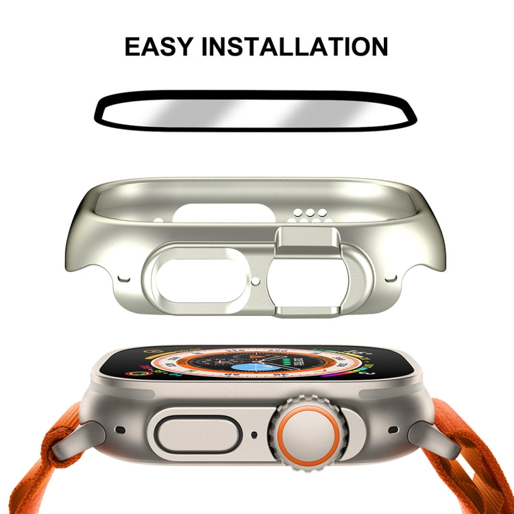 Pour Apple Watch Ultra 49mm ENKAY Boîtier PC 2 en 1 + Film en verre trempé 9H à couverture complète